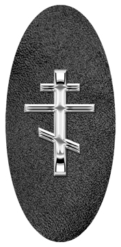 DG5000-519-SL-SH-BK Silver Orthodox Cross Shimmer Black